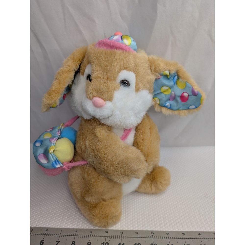 Easter Rabbit Bunny Plush Tan Jelly Beans Eggs 12 Inch TB Trading Co Stuffed Toy